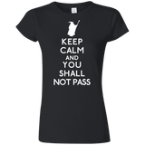 T-Shirts Black / S Keep Calm You Shall Not Pass Junior Slimmer-Fit T-Shirt