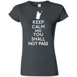 T-Shirts Charcoal / S Keep Calm You Shall Not Pass Junior Slimmer-Fit T-Shirt