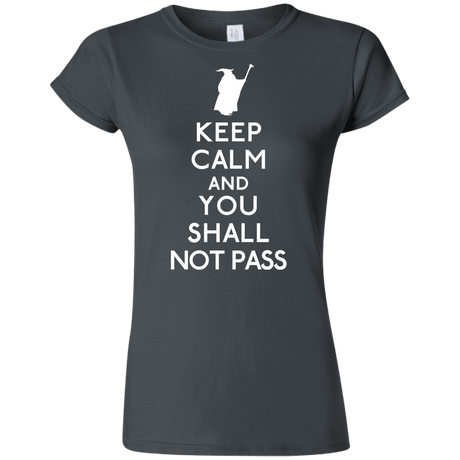 T-Shirts Charcoal / S Keep Calm You Shall Not Pass Junior Slimmer-Fit T-Shirt