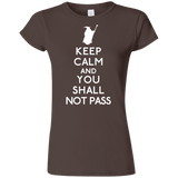 T-Shirts Dark Chocolate / S Keep Calm You Shall Not Pass Junior Slimmer-Fit T-Shirt