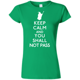 T-Shirts Irish Green / S Keep Calm You Shall Not Pass Junior Slimmer-Fit T-Shirt