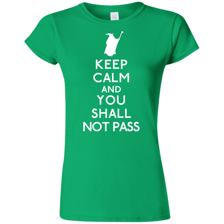 T-Shirts Irish Green / S Keep Calm You Shall Not Pass Junior Slimmer-Fit T-Shirt