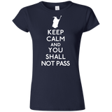 T-Shirts Navy / S Keep Calm You Shall Not Pass Junior Slimmer-Fit T-Shirt