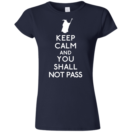 T-Shirts Navy / S Keep Calm You Shall Not Pass Junior Slimmer-Fit T-Shirt