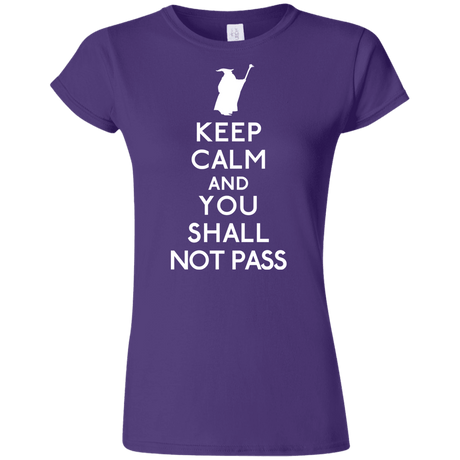T-Shirts Purple / S Keep Calm You Shall Not Pass Junior Slimmer-Fit T-Shirt