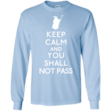 T-Shirts Light Blue / S Keep Calm You Shall Not Pass Men's Long Sleeve T-Shirt