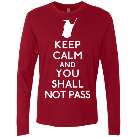 T-Shirts Cardinal / S Keep Calm You Shall Not Pass Men's Premium Long Sleeve