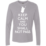 T-Shirts Heather Grey / S Keep Calm You Shall Not Pass Men's Premium Long Sleeve