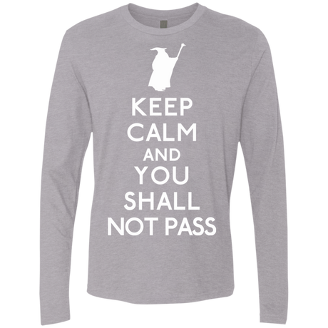 T-Shirts Heather Grey / S Keep Calm You Shall Not Pass Men's Premium Long Sleeve