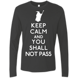 T-Shirts Heavy Metal / S Keep Calm You Shall Not Pass Men's Premium Long Sleeve
