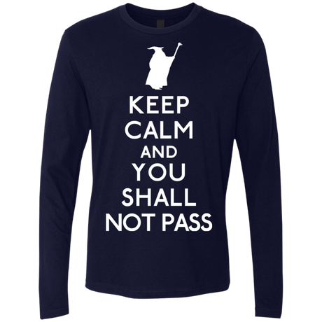 T-Shirts Midnight Navy / S Keep Calm You Shall Not Pass Men's Premium Long Sleeve