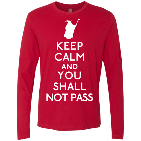 T-Shirts Red / S Keep Calm You Shall Not Pass Men's Premium Long Sleeve