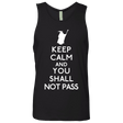 T-Shirts Black / S Keep Calm You Shall Not Pass Men's Premium Tank Top