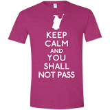 T-Shirts Antique Heliconia / S Keep Calm You Shall Not Pass Men's Semi-Fitted Softstyle