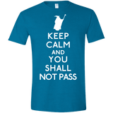 T-Shirts Antique Sapphire / S Keep Calm You Shall Not Pass Men's Semi-Fitted Softstyle