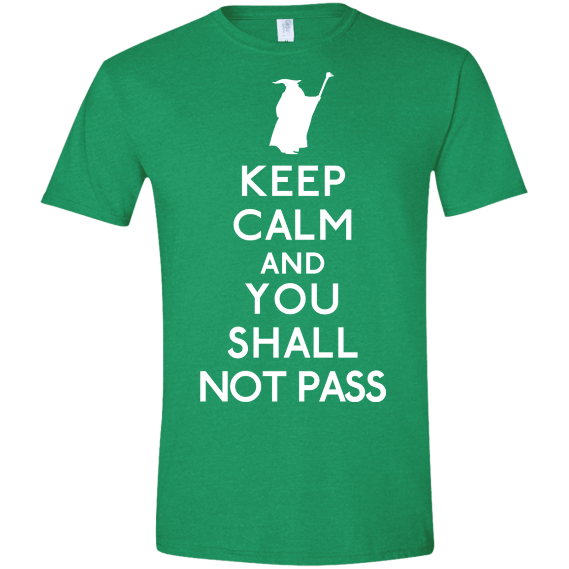 T-Shirts Heather Irish Green / S Keep Calm You Shall Not Pass Men's Semi-Fitted Softstyle