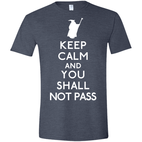 T-Shirts Heather Navy / S Keep Calm You Shall Not Pass Men's Semi-Fitted Softstyle