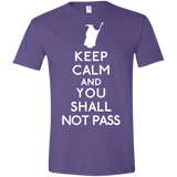 T-Shirts Heather Purple / S Keep Calm You Shall Not Pass Men's Semi-Fitted Softstyle
