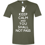T-Shirts Military Green / S Keep Calm You Shall Not Pass Men's Semi-Fitted Softstyle