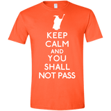 T-Shirts Orange / S Keep Calm You Shall Not Pass Men's Semi-Fitted Softstyle
