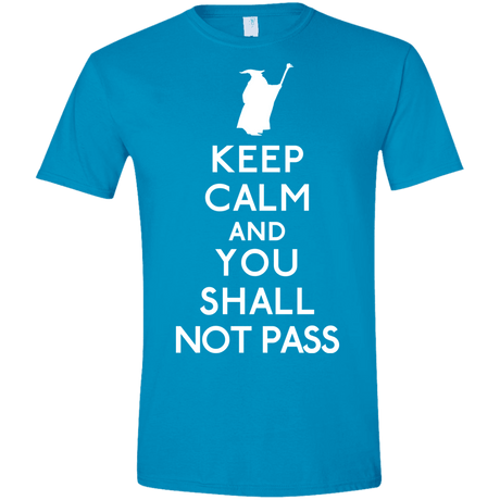 T-Shirts Sapphire / S Keep Calm You Shall Not Pass Men's Semi-Fitted Softstyle