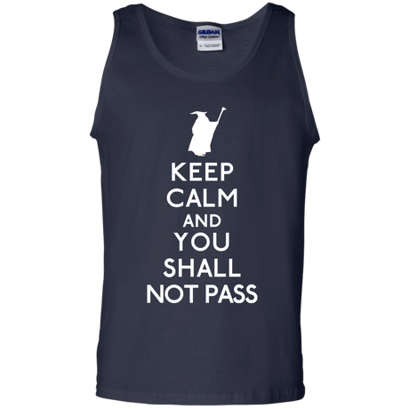 T-Shirts Navy / S Keep Calm You Shall Not Pass Men's Tank Top