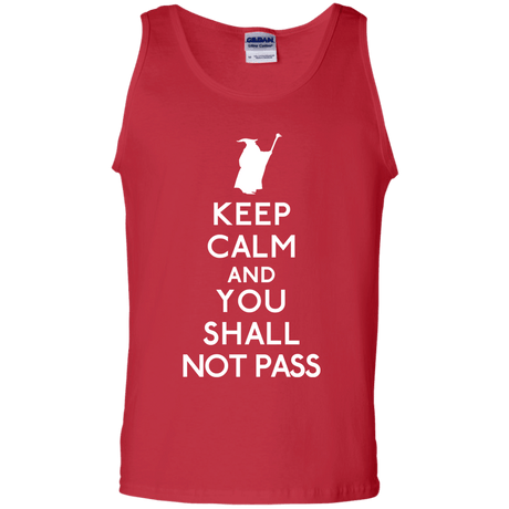 T-Shirts Red / S Keep Calm You Shall Not Pass Men's Tank Top