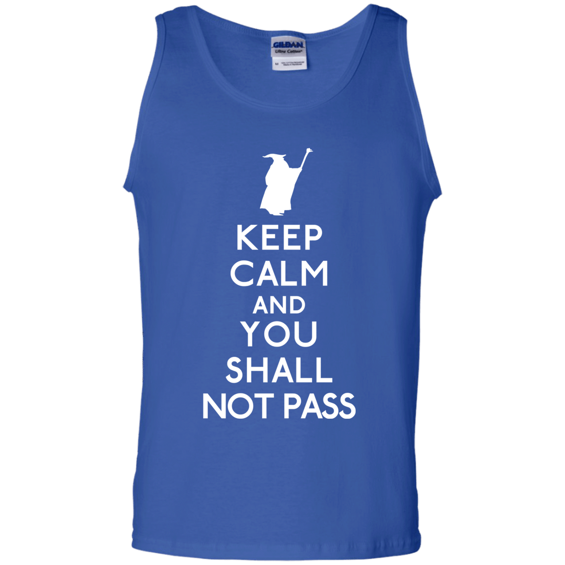 T-Shirts Royal / S Keep Calm You Shall Not Pass Men's Tank Top