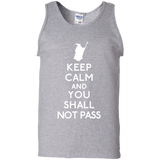 T-Shirts Sport Grey / S Keep Calm You Shall Not Pass Men's Tank Top