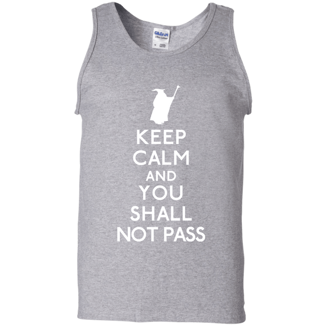 T-Shirts Sport Grey / S Keep Calm You Shall Not Pass Men's Tank Top