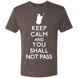 T-Shirts Macchiato / S Keep Calm You Shall Not Pass Men's Triblend T-Shirt