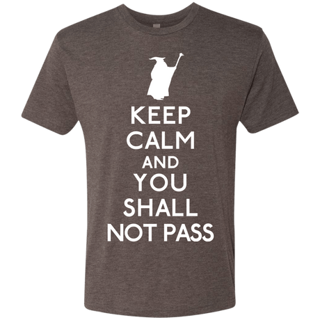 T-Shirts Macchiato / S Keep Calm You Shall Not Pass Men's Triblend T-Shirt