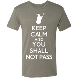 T-Shirts Venetian Grey / S Keep Calm You Shall Not Pass Men's Triblend T-Shirt