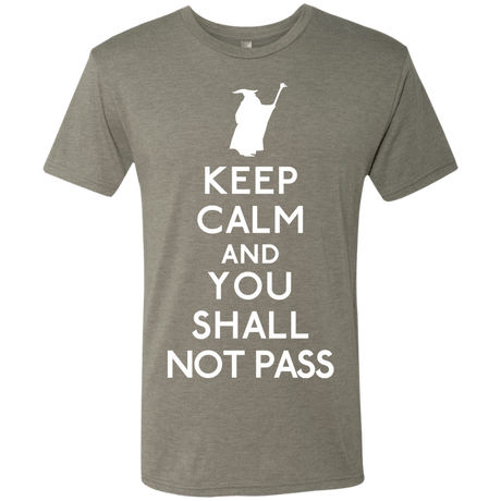 T-Shirts Venetian Grey / S Keep Calm You Shall Not Pass Men's Triblend T-Shirt