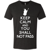 T-Shirts Vintage Black / S Keep Calm You Shall Not Pass Men's Triblend T-Shirt