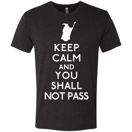 T-Shirts Vintage Black / S Keep Calm You Shall Not Pass Men's Triblend T-Shirt