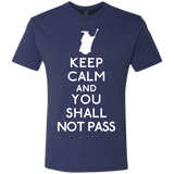T-Shirts Vintage Navy / S Keep Calm You Shall Not Pass Men's Triblend T-Shirt