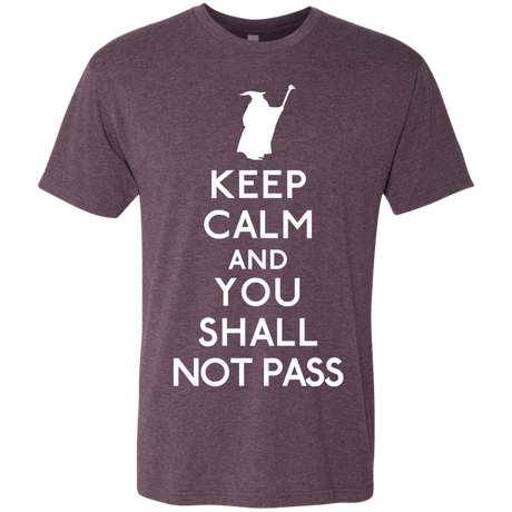 T-Shirts Vintage Purple / S Keep Calm You Shall Not Pass Men's Triblend T-Shirt