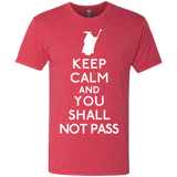 T-Shirts Vintage Red / S Keep Calm You Shall Not Pass Men's Triblend T-Shirt