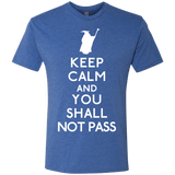 T-Shirts Vintage Royal / S Keep Calm You Shall Not Pass Men's Triblend T-Shirt