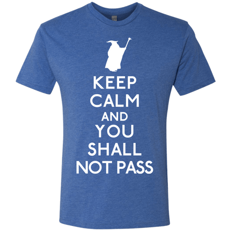 T-Shirts Vintage Royal / S Keep Calm You Shall Not Pass Men's Triblend T-Shirt