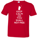 T-Shirts Red / 2T Keep Calm You Shall Not Pass Toddler Premium T-Shirt