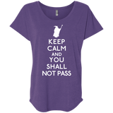 T-Shirts Purple Rush / X-Small Keep Calm You Shall Not Pass Triblend Dolman Sleeve