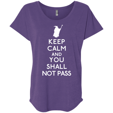 T-Shirts Purple Rush / X-Small Keep Calm You Shall Not Pass Triblend Dolman Sleeve