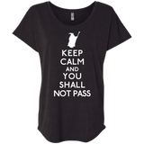 T-Shirts Vintage Black / X-Small Keep Calm You Shall Not Pass Triblend Dolman Sleeve