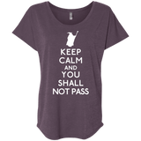 T-Shirts Vintage Purple / X-Small Keep Calm You Shall Not Pass Triblend Dolman Sleeve