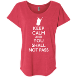T-Shirts Vintage Red / X-Small Keep Calm You Shall Not Pass Triblend Dolman Sleeve