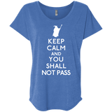 T-Shirts Vintage Royal / X-Small Keep Calm You Shall Not Pass Triblend Dolman Sleeve