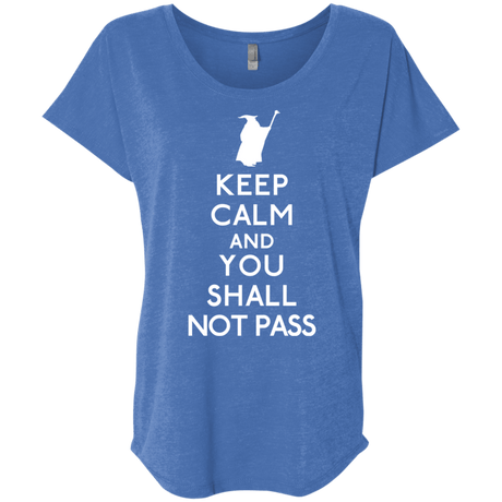T-Shirts Vintage Royal / X-Small Keep Calm You Shall Not Pass Triblend Dolman Sleeve