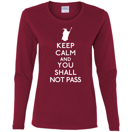 T-Shirts Cardinal / S Keep Calm You Shall Not Pass Women's Long Sleeve T-Shirt